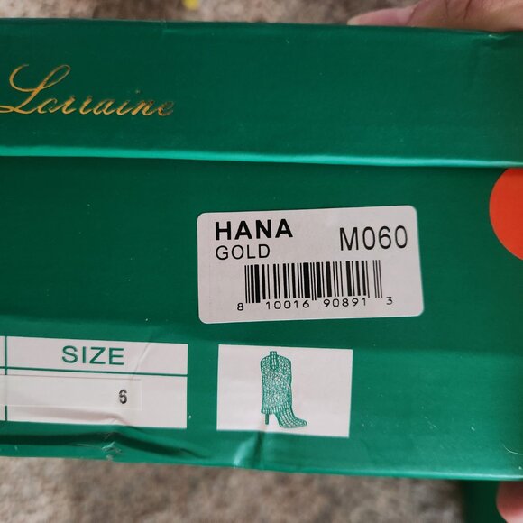 Lauren Lorraine "Hana" Gold Embellished Boots. NIB. Size 6 - Picture 9 of 9